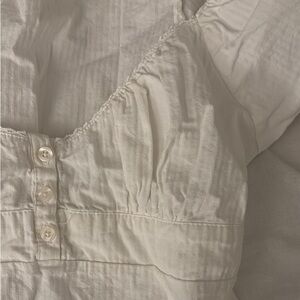 White Button-Up Top